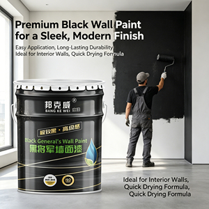 Black Interior Wall <b>Paint</b>, Pure Black Roof <b>Paint</b> Environmentally Friendly <b>Paint</b> <b>Coating</b> 20KG Latex <b>Paint</b> - Product Image 5