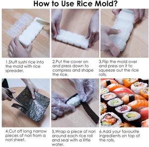 Venta caliente Fácil uso Casero No-stick Bamboo <span class=keywords><strong>Sushi</strong></span> Mat Diy <span class=keywords><strong>Sushi</strong></span> Making Kit Set - Product Image 4