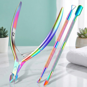 MORGANS INDUSTRIES Professional Stainless Steel Cuticle Nipper Sharp Blades Wide Jaw Opening Durable Toenail Pink Handle Nails - Product Image 1