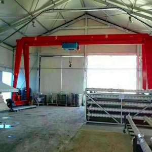 Pont roulant à poutre simple à haute efficacité, grande capacité, levage de nombreux types de charges, hauteur pour utilisation en usine, pont roulant à crochet à poutre simple - Product Image 2