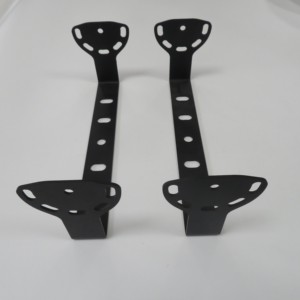 Support de fixation pour <span class=keywords><strong>porte</strong></span>-bagages arrière de vélo en acier inoxydable noir mat, personnalisable, avec adaptateur de montage sur tige de selle - Product Image 2