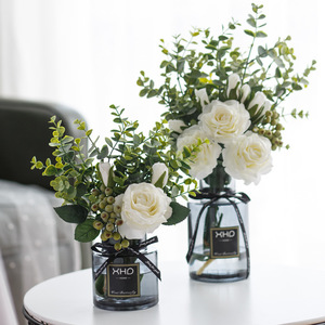 Bouquet de fleurs artificielles en soie pour la décoration de la maison, décoration de table de salon - Product Image 4