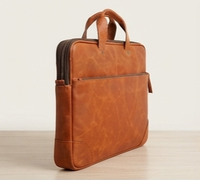 Sac pour ordinateur portable en cuir de veau pleine fleur, souple, écologique, vintage, durable, grande capacité, pour hommes et femmes, travail, 15 pouces