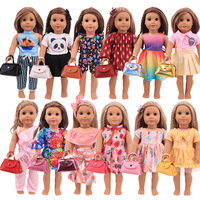 Nouvelle poupée de 18 pouces pour fille, mini-jouet de 43 cm, sac d'été en PU, accessoires, sac à main, vente en gros