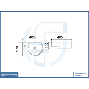 Lavabo de Baño Moderno de Mármol para Montar en la Pared con Lavabo Ovalado Derecho de 40.5x27cm para Lavado de Manos o Uso en Hoteles, Diseño LP92 - Product Image 2