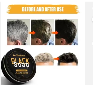 100% Natural Permanent Man <strong>Hair</strong> Black Soap <strong>Darkening</strong> <strong>Hair</strong> Soap <strong>Shampoo</strong> Cover Gray <strong>Hair</strong> Bar Soap - Product Image 5