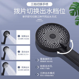 Juego de Grifería para Ducha Triple Celo, 3.5-4.9 GPM, Rociador de Lluvia, Masaje, Válvula de Cerámica, Cabezal de Ducha para Baño - Product Image 2