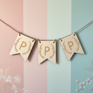 Fanion en <span class=keywords><strong>bois</strong></span> personnalisé, cadeau écologique pour la naissance, décoration <span class=keywords><strong>murale</strong></span> de fond de <span class=keywords><strong>chambre</strong></span> pour la fête des enfants - Product Image 2
