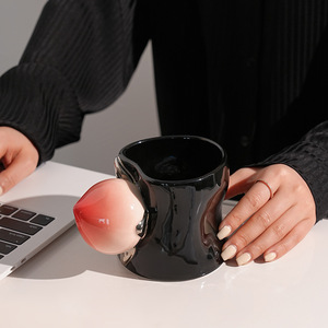 Seaygift Business Creative Fruit Peach <span class=keywords><strong>Taza</strong></span> de agua de cerámica Modern Home Office Drinkware <span class=keywords><strong>Taza</strong></span> para <span class=keywords><strong>regalo</strong></span> de cumpleaños <span class=keywords><strong>original</strong></span> Idea - Product Image 1