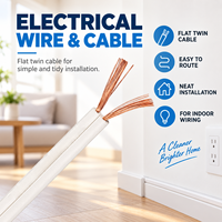 Câble électrique d'alimentation durable 300/500V BS6004 en cuivre pur, isolé PVC, pour installation résidentielle, double et avec terre