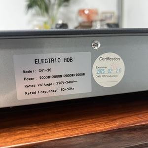 Placa de Inducción de Sobremesa con 4/5/6 Zonas de Cocción, Integrada, Negra, Táctil, 2000W*4, 220V, 50/60hz - Product Image 4