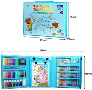 Super Mega 208-teiliges Umweltfreundliches Kunst-<span class=keywords><strong>Set</strong></span> mit Ölpastellkreiden, Wasserfarben, Buntstiften für Künstler, Erwachsene & Anfänger - Product Image 2
