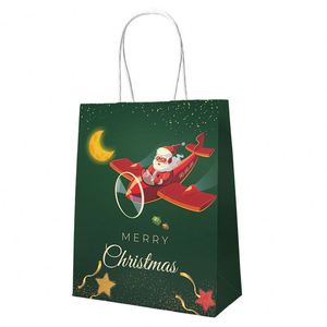 Bolsas de Papel Kraft Ecológicas y Duraderas para Fiestas Navideñas, Bolsas Promocionales para Regalos, Comida para Llevar, Dulces, Pasteles, Cartón - Product Image 2