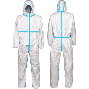 SJ Precio de fábrica Blanco Tipo 5 Tipo 6 Overoles CPE microporosos con capucha <span class=keywords><strong>desechables</strong></span> - Product Image 5