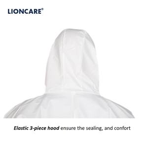 Certificat CE Vêtements <span class=keywords><strong>de</strong></span> <span class=keywords><strong>sécurité</strong></span> jetables Type 5 6 Vêtements <span class=keywords><strong>de</strong></span> protection non tissés Combinaisons jetables pour l'industrie alimentaire - Product Image 5