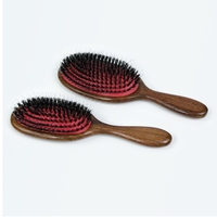 Haute qualité bois de santal pagaie cuir chevelu masseur brosse poils de sanglier Extensions de cheveux perruque brosse coussin acier aiguille démêlant brosse