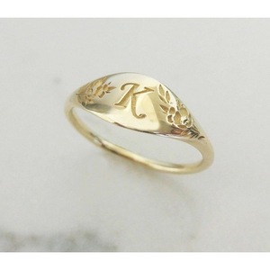 Women's Fashion Letter K <b>Ring</b> Gold Geometric Punk Style Simple Jewelry Gift - Product Image 1