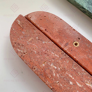 Vendita calda nuovo Design bianco rosso verde italiano maniglie delle porte dell'armadio in marmo naturale manopole dell'armadietto - Product Image 4