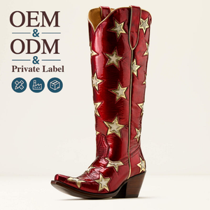 Botas Vaqueras <span class=keywords><strong>CHENO</strong></span> Personalizadas con Acabado Metálico Brillante para Mujer, Disfraz para Actuaciones en Escenario - Product Image 1