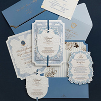 Ensemble de cartes de mariage personnalisées avec logo imprimé Vanille, incluant cartes RSVP, menus et souvenirs, en papier couché, gaufrage numérique, fabriqué en Chine