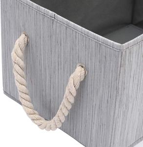 Oyuncaklar saklama kutusu kumaş eşya kutuları organizatör pamuk halat kolu, katlanabilir küp sepet konteyner kutusu köpek - Product Image 3