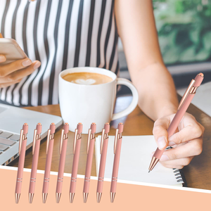 Promotional Custom 2 in 1 Capacitive Multi Function Metal Ball <b>Pen</b> Aluminum Screen Logo Engraved Stylus <b>Pen</b> Rose Gold <b>Pen</b> - Product Image 5