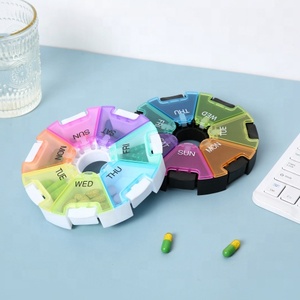 Wholesale OEM Small Portable PP Travel Organizer 7 Days Vitamin <b>Container</b> for <b>Tablets</b> Medicine Fish Oils Fancy Pill Box - Product Image 2