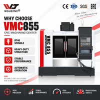 Centre d'usinage vertical WOJIE VMC855 pour le fraisage de moules de précision avec corps en fonte rigide et haute précision de positionnement
