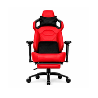 Chaise de jeu massante à prix d'usine en cuir PU avec accoudoirs 4D, repose-pieds rétractable, soutien lombaire personnalisé, chaise de gamer pivotante pour ordinateur