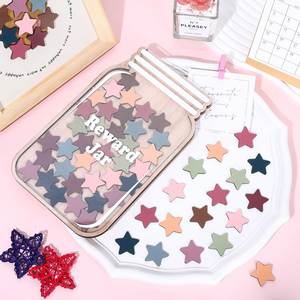 Tarro de Recompensas de Madera con Diseño de Estrella, Recortes de Madera en Forma de Flor en Colores Macaron, Incentivo Positivo para el Comportamiento Escolar, Gestión para Maestros - Product Image 2
