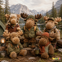 Peluche personnalisée en forme de renne, marque OEM, pour équipes sportives, écoles, parcs à thème et événements promotionnels