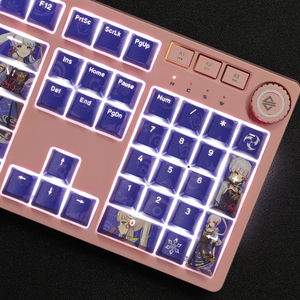 Huion — clavier mécanique de 104 touches, thème Kamisato <span class=keywords><strong>Ayaka</strong></span>, PBT, impression par sublimation, hauteur OEM, pour clavier mécanique 64 75 87 98 104 touches - Product Image 6