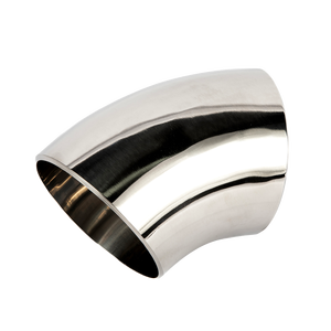 מרפק מרותך מנירוסטה בדרגה סניטרית, מרפק מעקה מלוטש בזווית 45 מעלות, אביזר צנרת מוטבע בדרגת מזון - Product Image 4