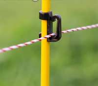 Duurzame glasvezel moderne 120cm hoge poedercoating gemakkelijk te monteren natuurbeveiligingspaal trap-omheining paal elektrische omheining