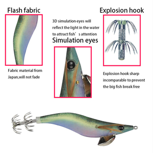 Señuelo de pesca de calamar GAMA Japan <span class=keywords><strong>Yozuri</strong></span> 2026 de calidad, 14cm 20g, cebo artificial de camarón de madera, señuelo EGI para calamar, anzuelo, esca para pescar - Product Image 3