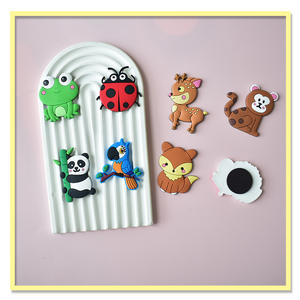 Imanes de animales de dibujos animados de goma suave creativos modernos pegatinas de educación temprana para niños personalizadas para uso en <span class=keywords><strong>oficina</strong></span> stock al por mayor - Product Image 3