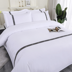 Khách sạn lớp bông tấm đặt 4 mảnh bất kỳ kích thước/Màu sắc/Mô hình khách sạn tấm ga trải giường đặt - Product Image 3