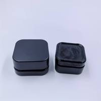 Bocaux en verre transparents noirs et blancs avec couvercles, protection UV, logo personnalisé, 5 ml, 7 ml, 9 ml, carrés, pour l'emballage de cosmétiques et d'épices