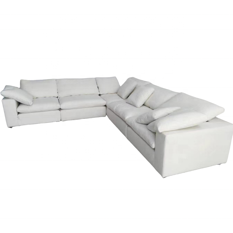 sectional sofa low white