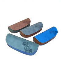 Étui rigide rectangulaire pour lunettes en PU avec motif de dessin animé, boîte à lunettes multicolores, vente en gros