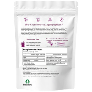 Hydrolysiertes Kollagenprotein-Getränkepulver Tropischer Geschmack Eigenmarken Kollagen Glow-up-Pulver 1lb für Haare <span class=keywords><strong>Japan</strong></span> - Product Image 2