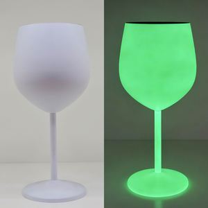 Gobelet en métal commercial KTV, logo personnalisé, coupe à cocktail, blanc mat, luminescent dans le noir, verre à vin en acier inoxydable - Product Image 2