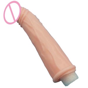Manchon d'allongement du pénis en silicone magique lavable <span class=keywords><strong>pas</strong></span> <span class=keywords><strong>cher</strong></span>, invisible, réutilisable, préservatif rigide pour hommes - Product Image 1