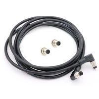 Kabel Konektor Elbow Kustom M8 Male ke Female 3 4 6 8Pin 2 Meter