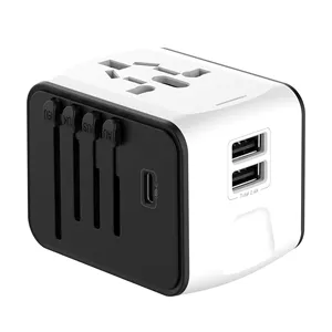 Prise électrique Adaptateur de voyage USB Chargeur mondial Type-C port 2A1C Adaptateur universel USB