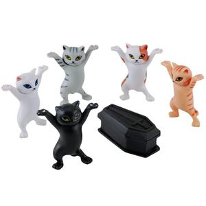 Creativo portalápices de gato ataúd de gatos bailarines Figuritas de gato bailarín Soporte de auriculares para AirPods 1/2/3 - Product Image 1