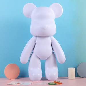 Décorations pour la maison populaires poupée <span class=keywords><strong>Figurine</strong></span> jouets <span class=keywords><strong>acrylique</strong></span> verser <span class=keywords><strong>peinture</strong></span> ours en peluche DYI fluide Art ours violent - Product Image 3