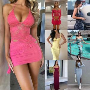 Abiti all'ingrosso da donna all'ingrosso in cotone-lino in misto tunica Maxi abiti per Boutique/Resort pronto per ordini all'ingrosso direttamente in fabbrica - Product Image 3