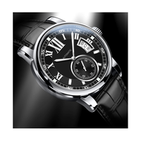 Montres automatiques en acier pour hommes, de style professionnel, avec calendrier et petite seconde, conçues et produites en usine pour la marque des clients