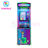 Funspace Vente en gros Mini machine de jeu cadeau personnalisée Machine de jeu d'arcade à pièces Empileur de briques Ticker Redemption